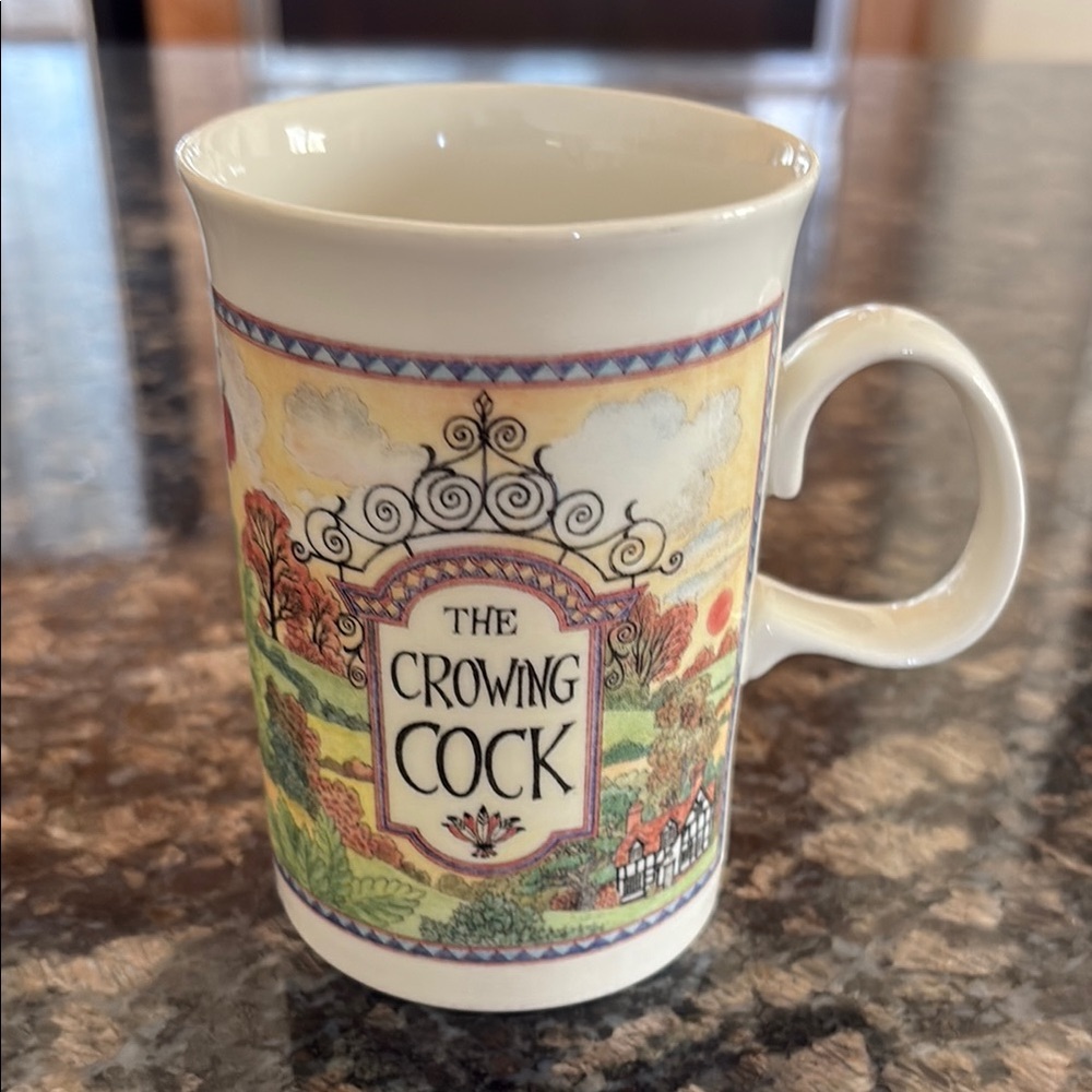 Dunoon Fine China Mug from Scotland The Crowing Cxxx Animal Farm Design